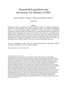 Household Expenditure and the Income Tax Rebates of 2001