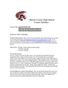 Barren County High School Course Syllabus