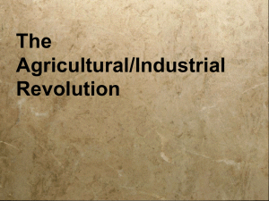 The Agricultural/Industrial Revolution