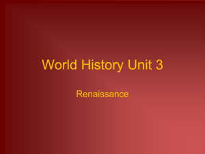 World History Unit 3 Renaissance