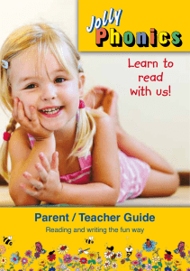 Learn to read with us! Parent / Teacher Guide