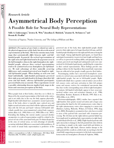 Asymmetrical Body Perception A Possible Role for Neural Body Representations Research Article