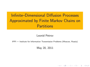 Infinite–Dimensional Diffusion Processes Approximated by Finite Markov Chains on Partitions Leonid Petrov