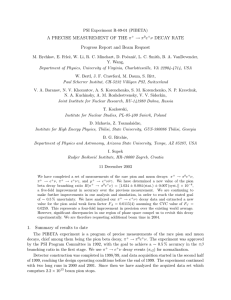 A PRECISE MEASUREMENT OF THE π → π e ν DECAY RATE