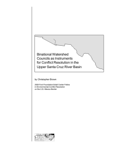 Binational Watershed Councils as Instruments for Conflict Resolution in the