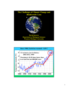 The Challenge of Climate Change and Biodiversity Loss C