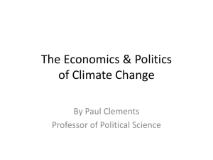 The Economics &amp; Politics of Climate Change  By Paul Clements