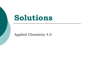 Solutions Applied Chemistry 4.0