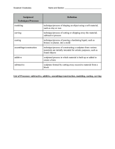 Sculptural Definition Techniques/Processes modeling