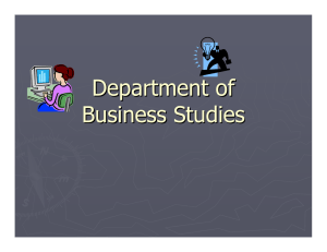 Department of Business Studies