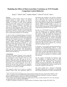 Modeling the Effect of Short-term Rate Variations on TCP-Friendly Kang Li