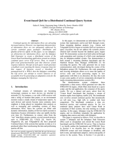 Event-based QoS for a Distributed Continual Query System