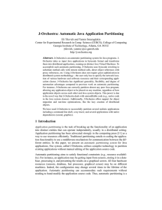 J-Orchestra: Automatic Java Application Partitioning