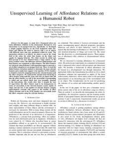 Unsupervised Learning of Affordance Relations on a Humanoid Robot