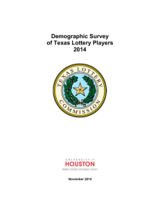 Demographic Survey of Texas Lottery Players 2014