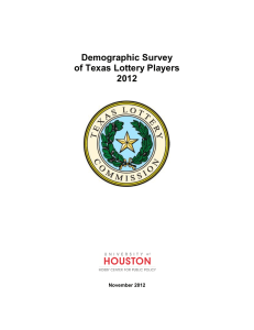 Demographic Survey of Texas Lottery Players 2012
