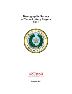 Demographic Survey of Texas Lottery Players 2011