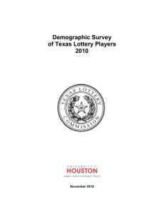 Demographic Survey of Texas Lottery Players 2010