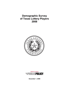 Demographic Survey of Texas Lottery Players 2008