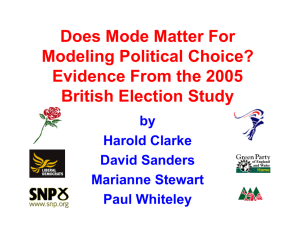 Does Mode Matter For Modeling Political Choice? Evidence From the 2005