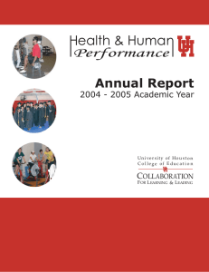 ealth &amp; Huma Performance Annual Report 2004 - 2005 Academic Year