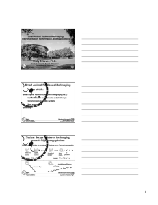Craig S. Levin, Ph.D. Small Animal Radionuclide Imaging: Instrumentation, Performance, and Applications