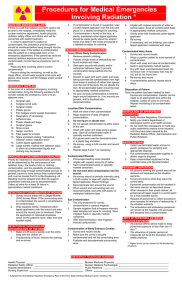 Procedures for Medical Emergencies  Involving Radiation