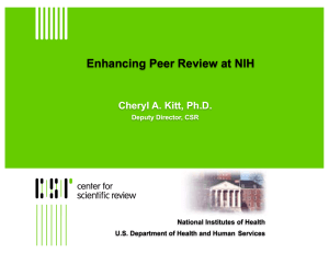 Enhancing Peer Review at NIH