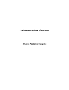 Darla Moore School of Business 2011-12 Academic Blueprint