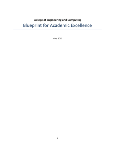 Blueprint for Academic Excellence College of Engineering and Computing  May, 2013