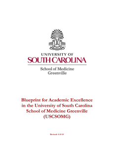 Blueprint for Academic Excellence in the University of South Carolina (USCSOMG)