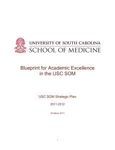 Blueprint for Academic Excellence in the USC SOM  USC SOM Strategic Plan
