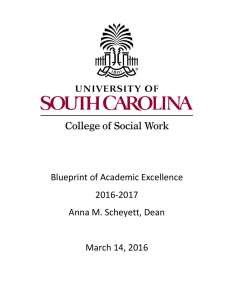 Blueprint of Academic Excellence 2016-2017 Anna M. Scheyett, Dean