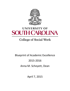   Blueprint of Academic Excellence  2015‐2016  Anna M. Scheyett, Dean 
