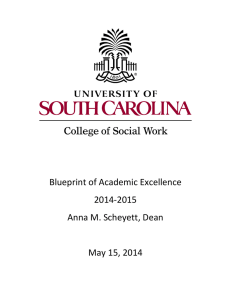   Blueprint of Academic Excellence  2014‐2015  Anna M. Scheyett, Dean 