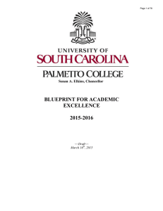 BLUEPRINT FOR ACADEMIC EXCELLENCE 2015-2016