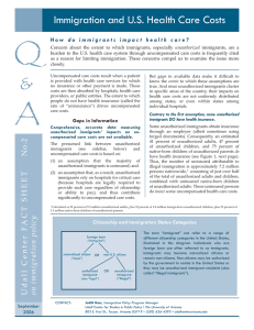 Q Immigration and U.S. Health Care Costs