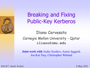 Breaking and Fixing Public-Key Kerberos Iliano Cervesato