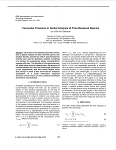 recision in Global Analysis of Time Resolved Spectra