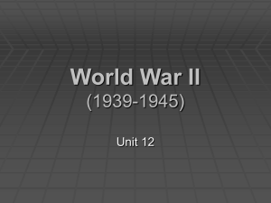 World War II (1939-1945) Unit 12