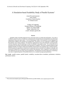 A Simulation-based Scalability Study of Parallel Systems