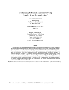 Synthesizing Network Requirements Using Parallel Scientific Applications