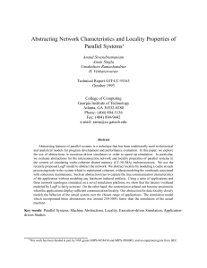 Abstracting Network Characteristics and Locality Properties of Parallel Systems