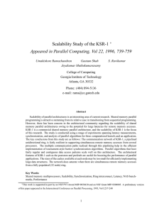 Scalability Study of the KSR-1