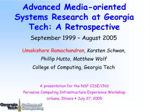 Advanced Media-oriented Systems Research at Georgia Tech: A Retrospective