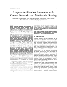 Large-scale Situation Awareness with Camera Networks and Multimodal Sensing