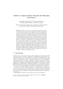 ASAP: A Camera Sensor Network for Situation Awareness