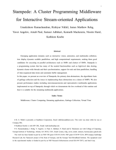 Stampede: A Cluster Programming Middleware for Interactive Stream-oriented Applications