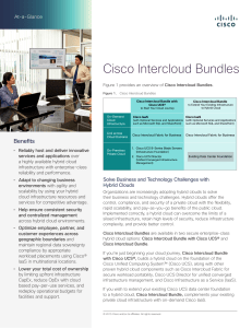 Cisco Intercloud Bundles At-a-Glance