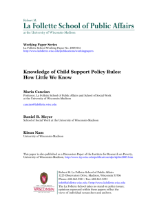 La Follette School of Public Affairs  How Little We Know